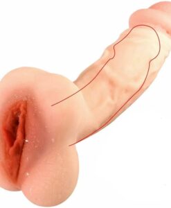 ID: SK421 Penis Sleeve /Male Realistic Vagina Pocket Pussy Masturbator (2 in 1) Sex Toys Men Adult