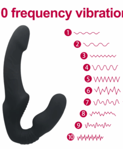 ID: SK408 Remote control Strapless Couple Double Dildo for Girl to Girl