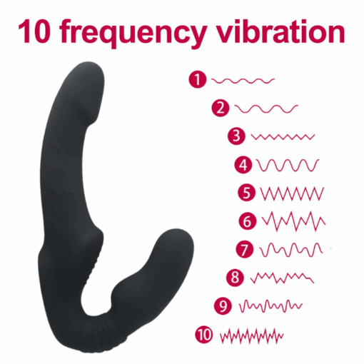ID: SK408 Remote control Strapless Couple Double Dildo for Girl to Girl  