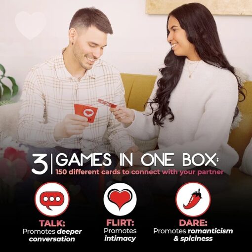 ID: SK195 Talk, Flirt, Dare! Fun and Romantic Game for Couples: Conversation Starters, Flirty Games and Cool Dares. Deepen Relationship with Your Partner. Perfect Couples Gift! ID: SK195 Talk, Flirt, Dare! Fun and Romantic Game for Couples: Conversation Starters, Flirty Games and Cool Dares. Deepen Relationship with Your Partner. Perfect Couples Gift!