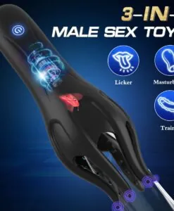 ID: SK060 Male Masturbator Male, with 10 Powerful Mens Male Penis Training Vibrator Stroker Masturbators Sex Machine licking Training Wrap Adult Sex Toys