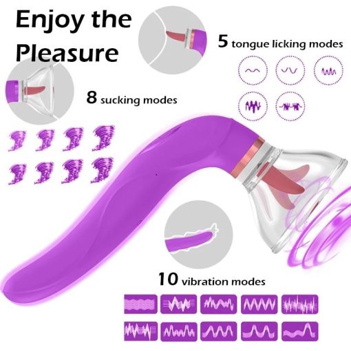 ID: SK444 Clitoral Sucking Licking Vibrator, Vibrator with 8 Suction Modes (strong Vacuum) & 10 Tail Vibration Modes & 5 Licking Modes, Oral Stimulator Nipple and Clit , Rechargeable ID: SK444 Clitoral Sucking Licking Vibrator, Vibrator with 8 Suction Modes (strong Vacuum) & 10 Tail Vibration Modes & 5 Licking Modes, Oral Stimulator Nipple and Clit , Rechargeable