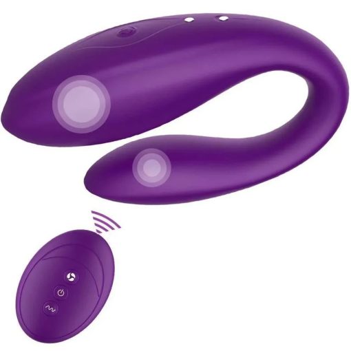 ID: SK178 - Couples Vibrator with Remote Control - G-Spot and Clitoral Stimulation, Partner Toy, U-Shape, Wearable During Intercourse - Soft Silicone, Rechargeable ID: SK178 - Couples Vibrator with Remote Control - G-Spot and Clitoral Stimulation, Partner Toy, U-Shape, Wearable During Intercourse - Soft Silicone, Rechargeable