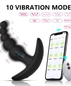 ID: SK232 - Silicone Vibrating Anal Plug with remote/app control