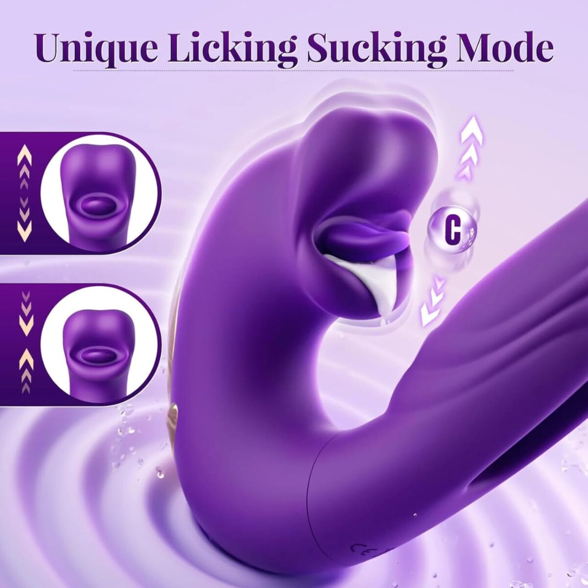 ID: SK416 Ros with Mouth /Tongue Licking/Sucking, Thrusting, Clit & G-spot vibrator - Image 3