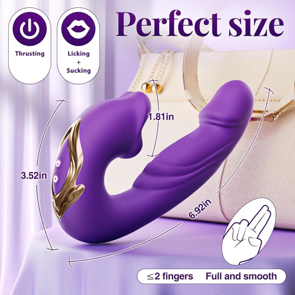 ID: SK416 Ros with Mouth /Tongue Licking/Sucking, Thrusting, Clit & G-spot vibrator - Image 4