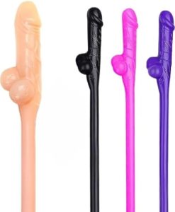 ID: SK017 Dildo shaped Straw ( 10 pieces)