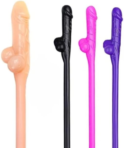 ID: SK017 Dildo shaped Straw ( 10 pieces)  