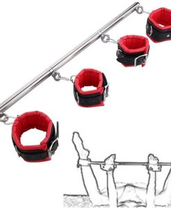 ID: SK075 Spreader Bar Sex Toys Restraints with Handcuffs Foot Wrist Cuffs BDSM Bondage Set - Detachable