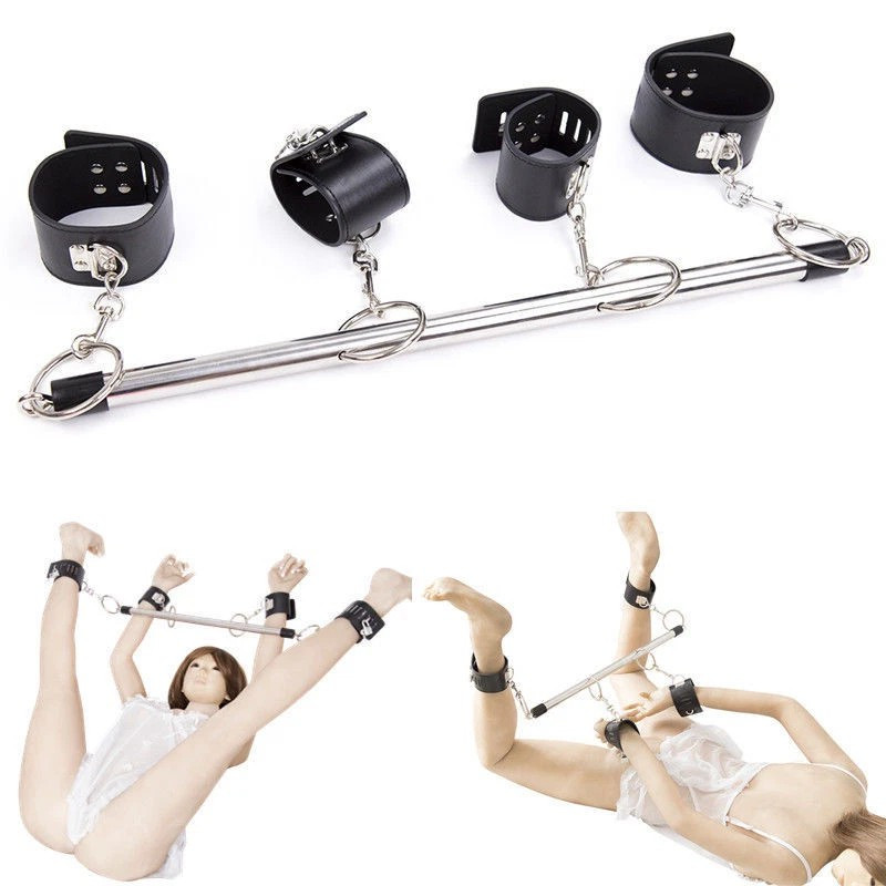 ID: SK075 Spreader Bar Sex Toys Restraints with Handcuffs Foot Wrist Cuffs BDSM Bondage Set - Detachable - Image 6