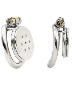 ID: SK029 Stainless Steel Flat Chastity Lock Anti-Escape for Men