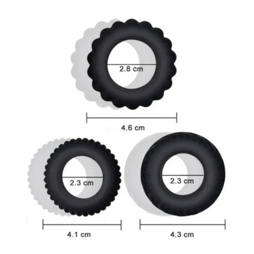 ID: SK019 Thick, silicone Cockring set Harder, longer erection)  