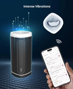 ID: SK004 LOVENSE Calor Male Masturbator, Automatic Male Masturbator Cup with 7 Thrusting Rotating for Penis Stimulation, Electric Masturbation Toy, Blowjob Stroker Adult Sex Toys for Men